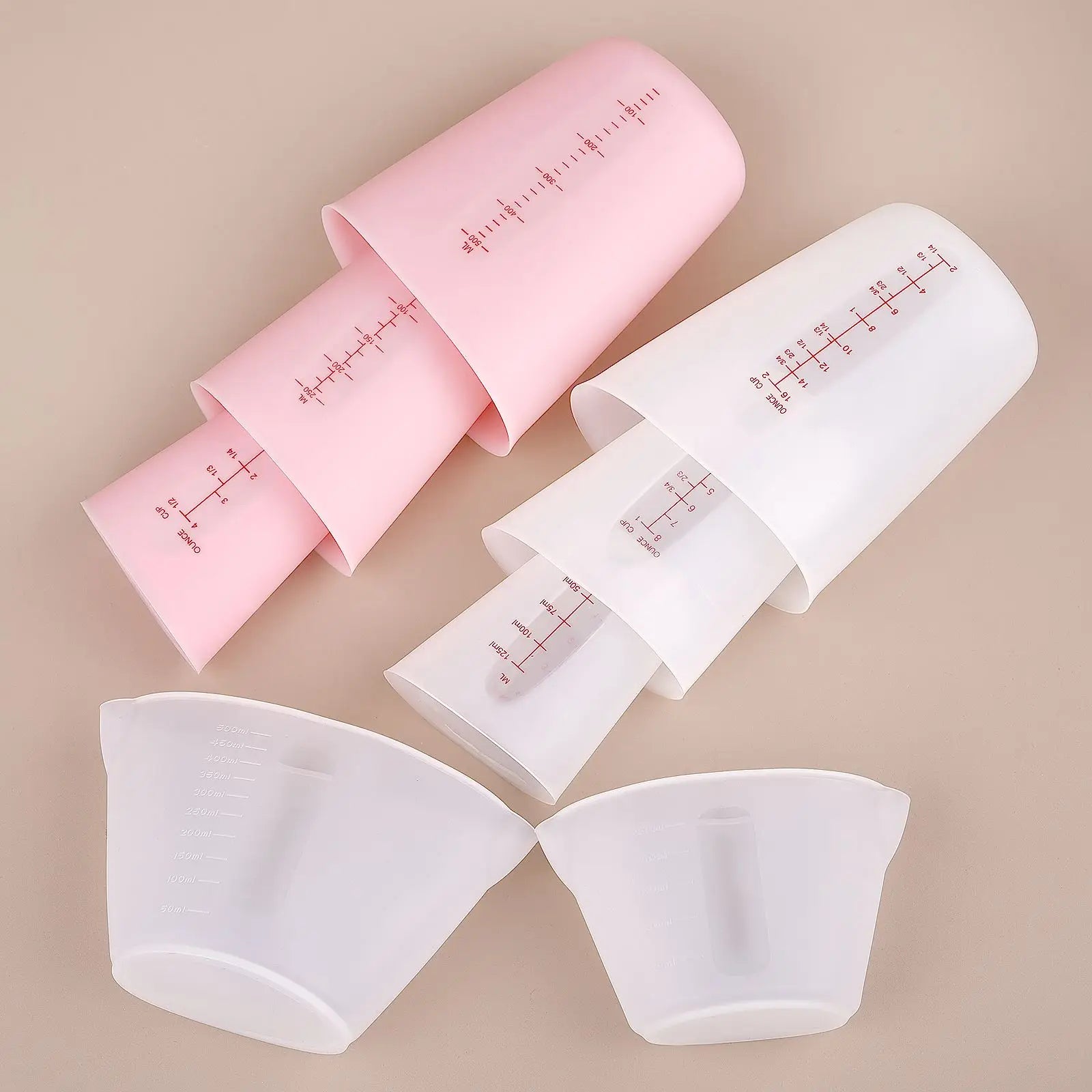 125/250/500ml Silicone Measuring Cups with Scale