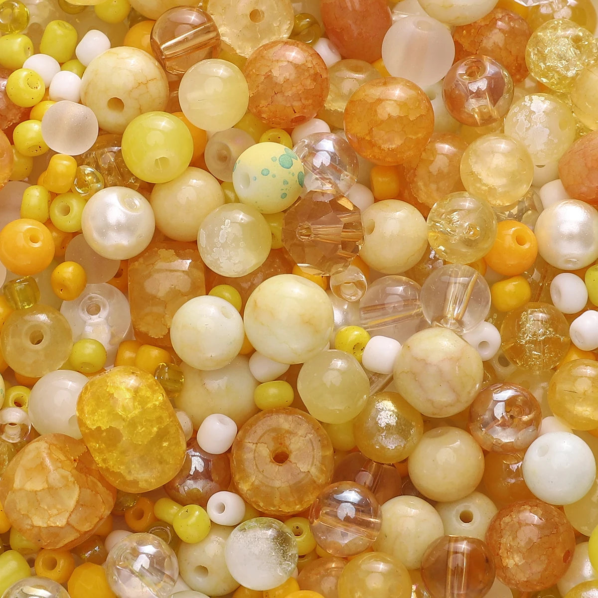 30g Mixed Glass Beads (3–12mm) for DIY Jewelry
