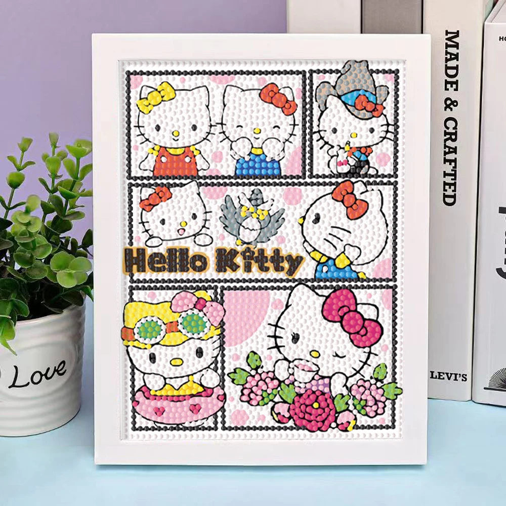 Sanrio Hello Kitty 5D Diamond Painting Kit with Frame