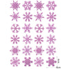 12/120pcs Glitter Paper Snowflake Christmas Decorations