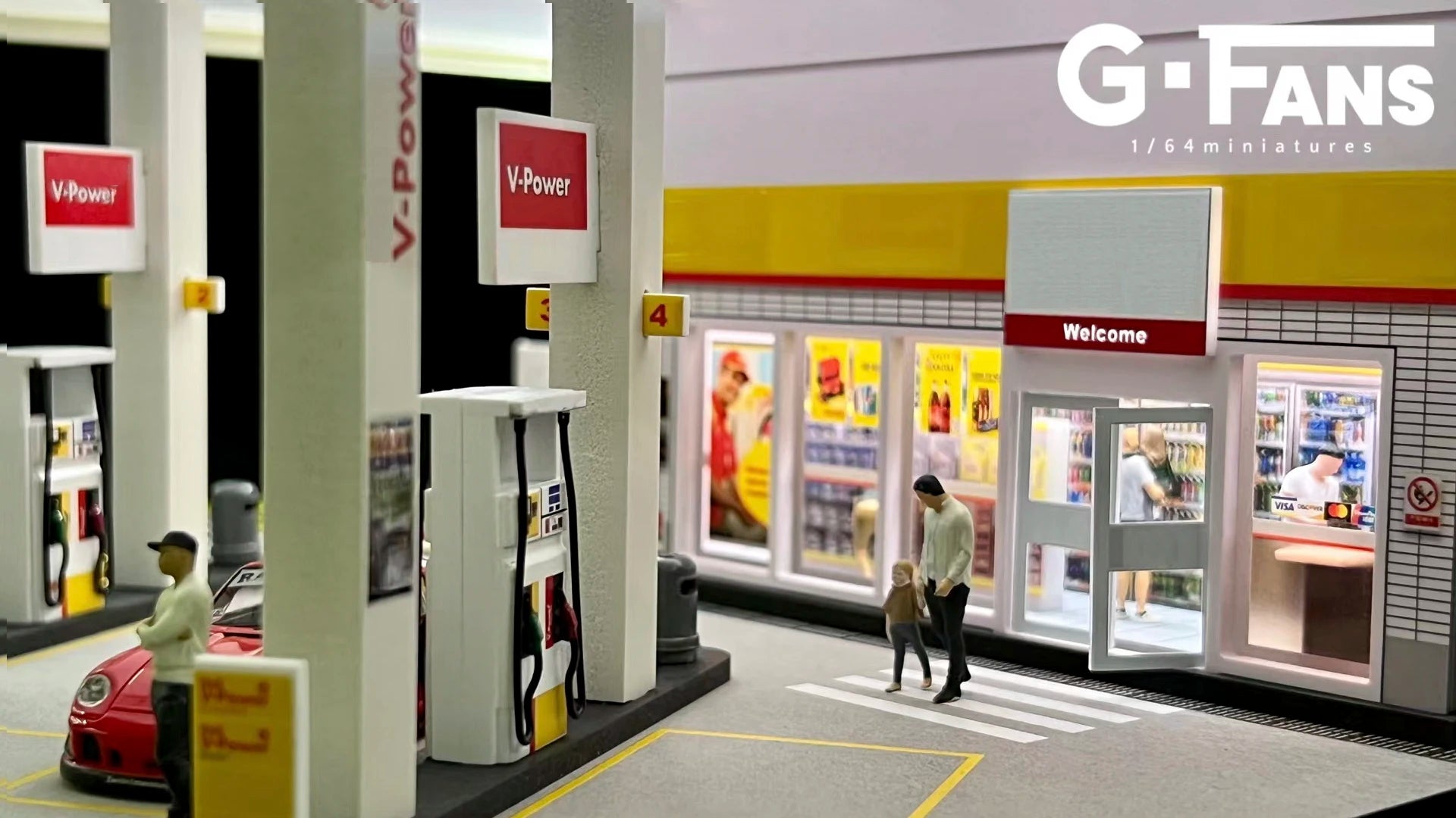 1:64 Scale Diorama Car Garage Model