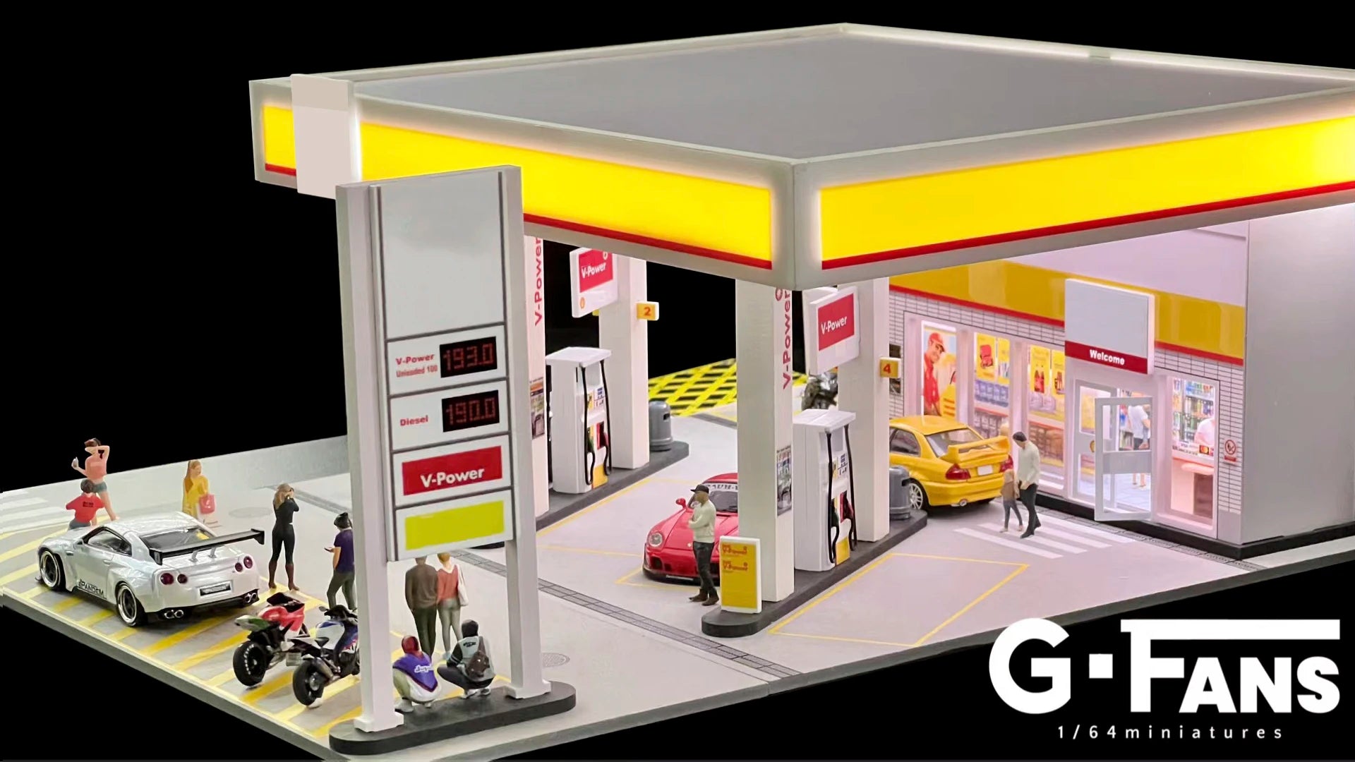 1:64 Scale Diorama Car Garage Model