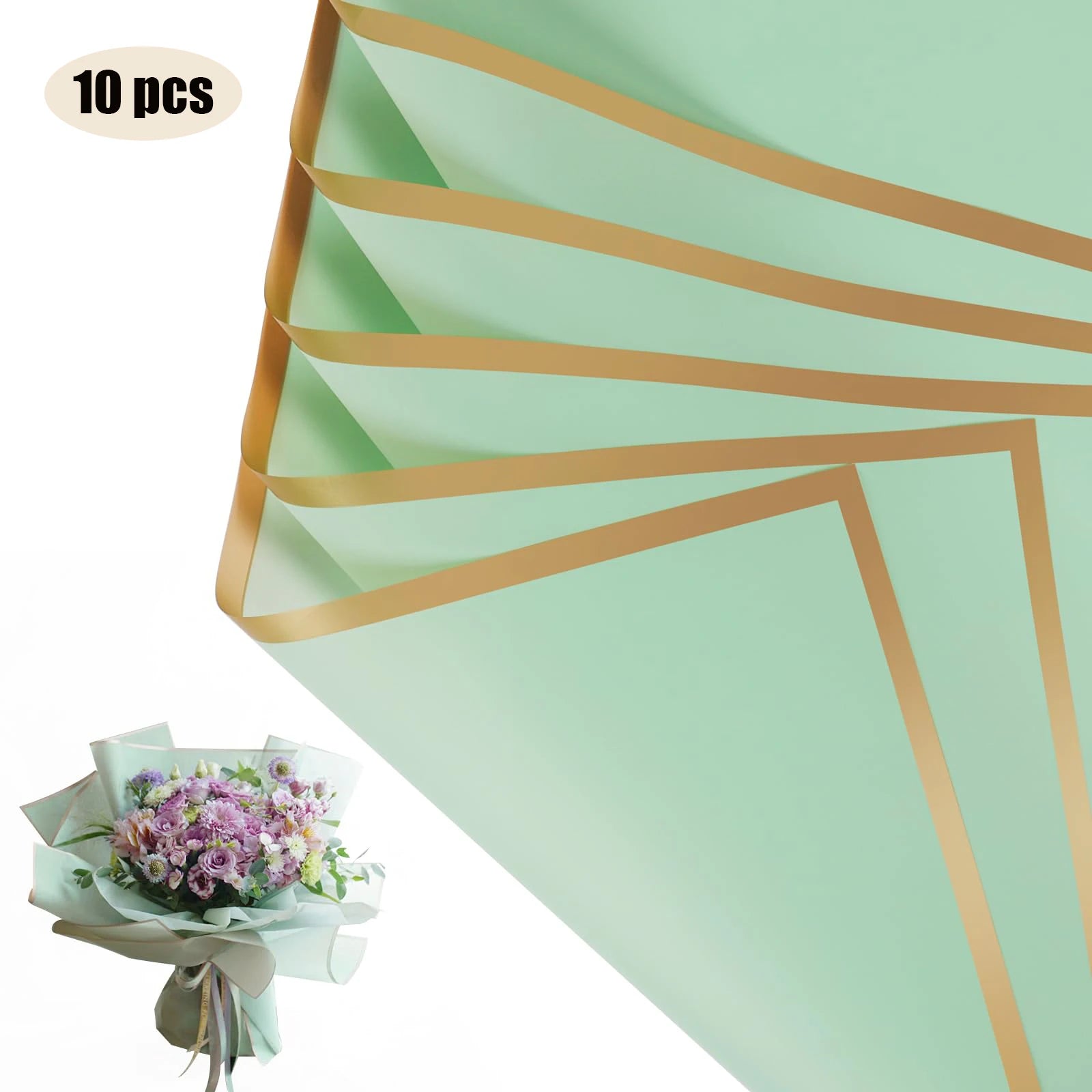 10 Sheets Waterproof Flower Wrapping Paper