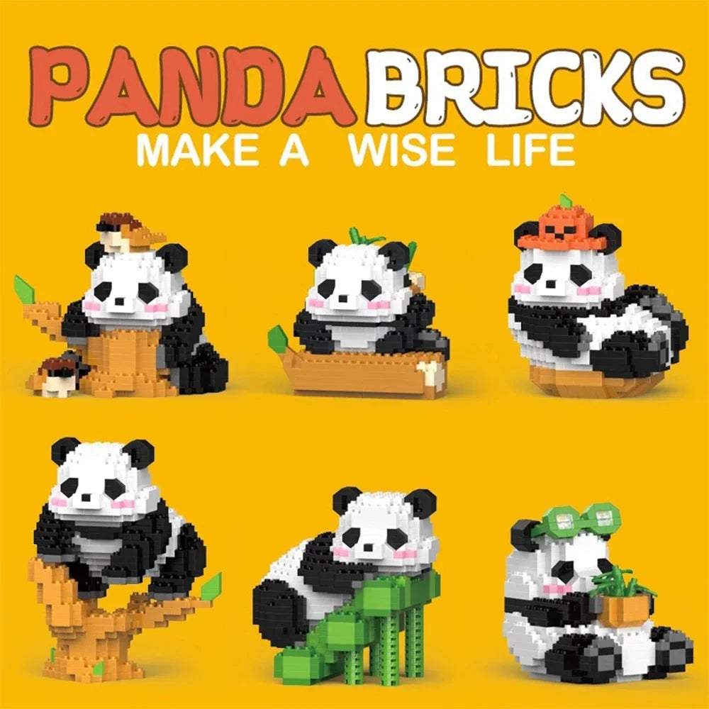 Cute Chinese Panda Building Blocks Set