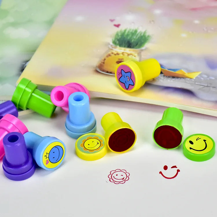 10pcs Assorted Self-Inking Stamps for Kids
