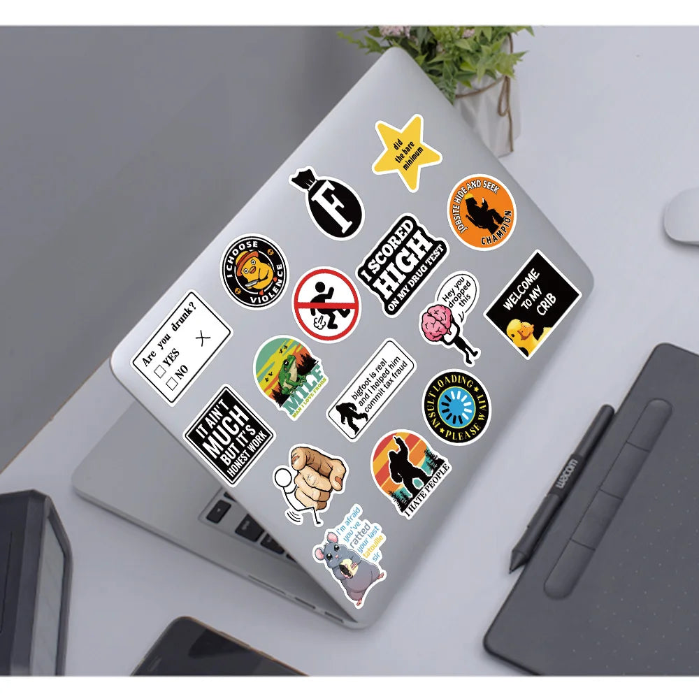 50/100pcs Cartoon Snarky MEME Stickers