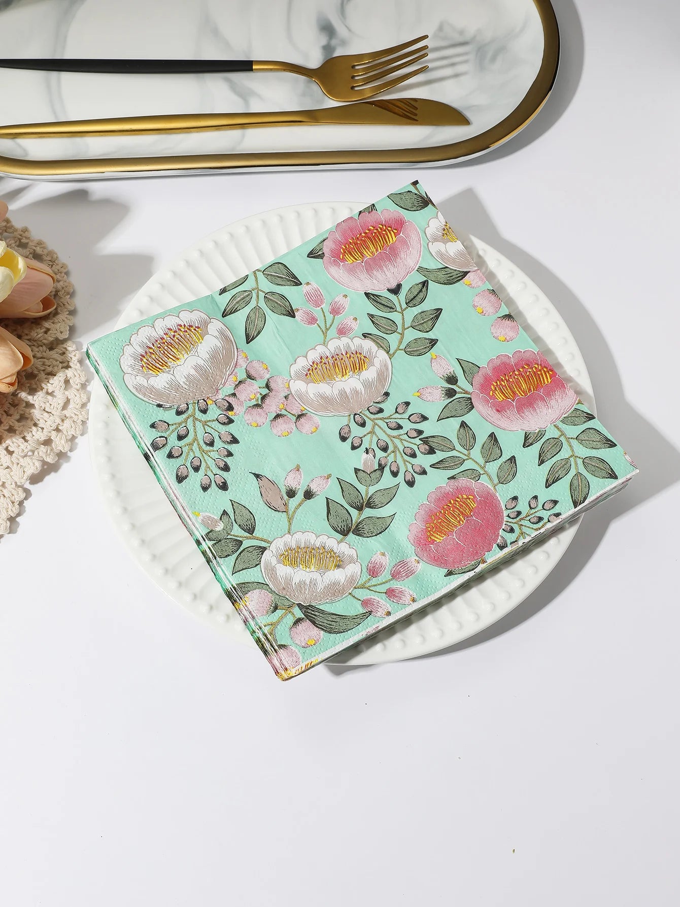 INS Style Floral Paper Napkins