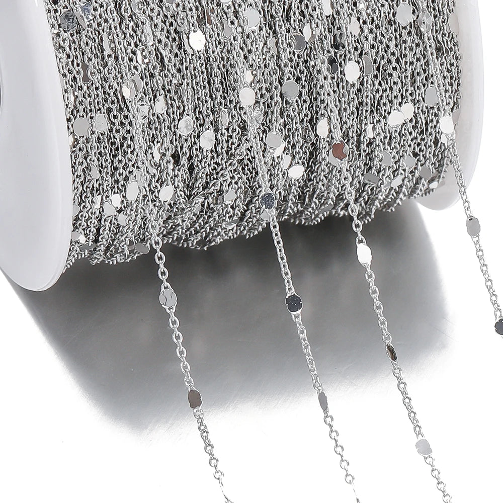 2 Meters No-Fade Sequins Chain Necklace