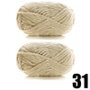 2pcs x 50g Soft Chenille Velvet Yarn – Thick Plush Knitting Wool for DIY Scarves, Hats, Blankets & Craft Projects