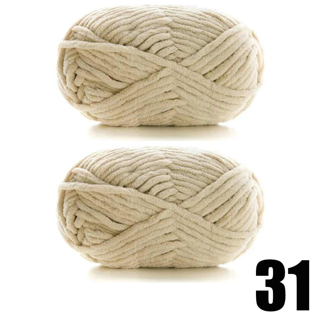 2pcs x 50g Soft Chenille Velvet Yarn