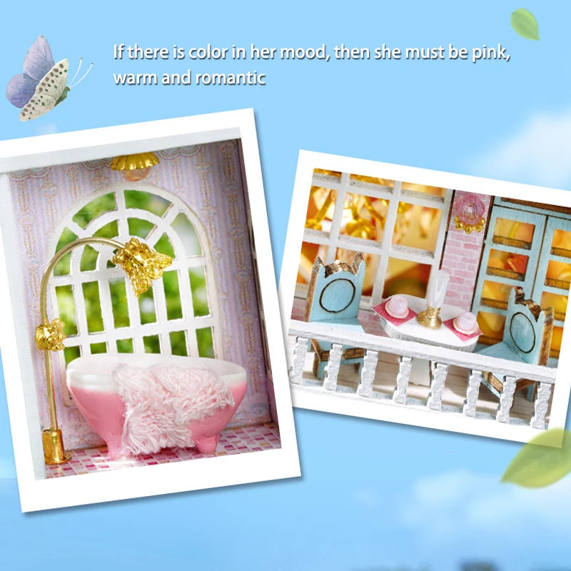 DIY Mini Wooden Dollhouse Kit