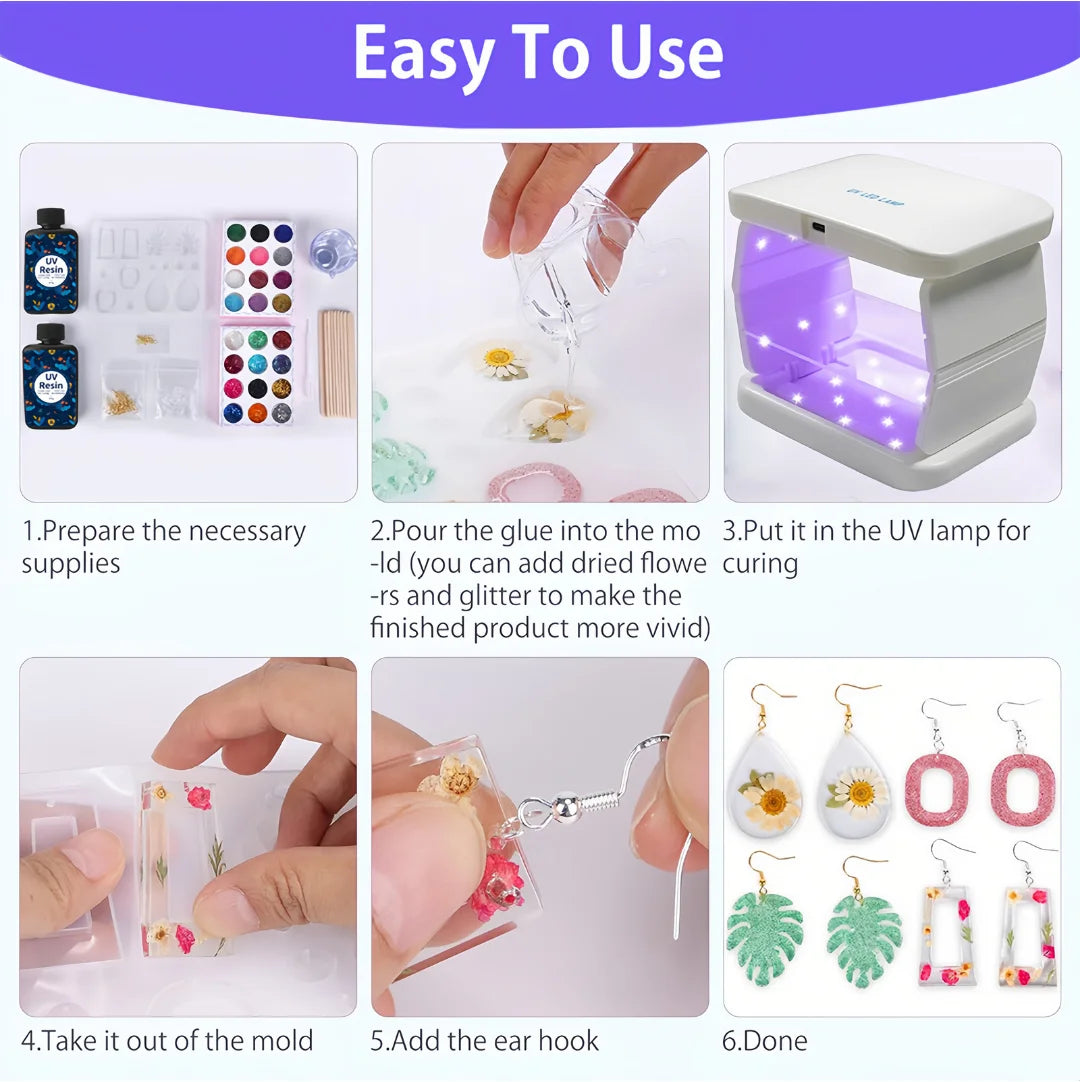 48W Dual-Sided Foldable UV Resin Curing Lamp