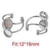 10pcs Adjustable Stainless Steel Open Ring Settings – Blank Base Bezel Cabochons for DIY Jewelry Making