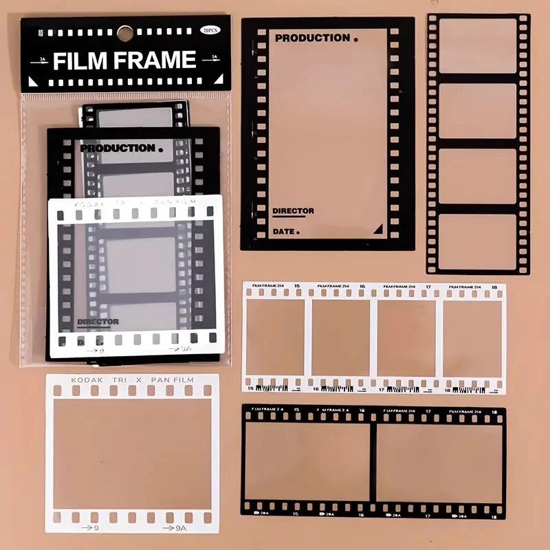 15pcs Vintage Film Frame PET Stickers