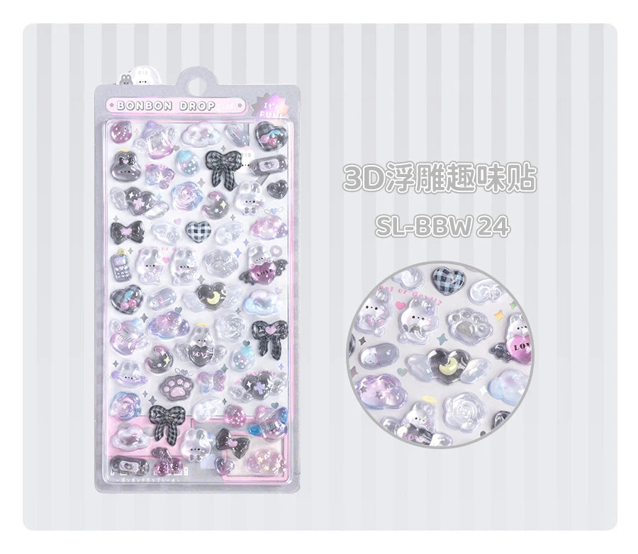 Sweet Fruit & Ice Cream 3D Relief Stickers