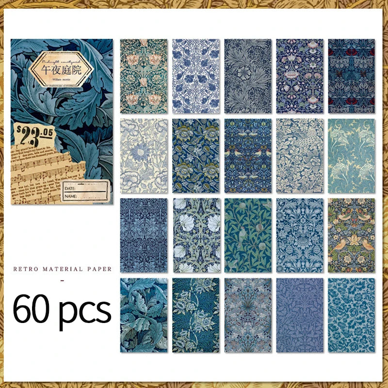 60pcs Vintage Literature & Art Decorative Paper