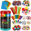 Children’s DIY Puzzle Toy Kit – Handmade Material Package with Elastic Thread, Feathers, Buttons & Twisting Rods, Fun Gift for Kids