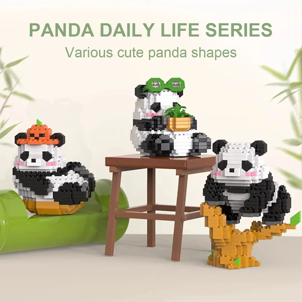 Cute Chinese Panda Building Blocks Set