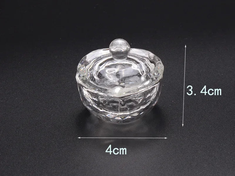 Crystal Glass Octagonal Dappen Dish with Lid