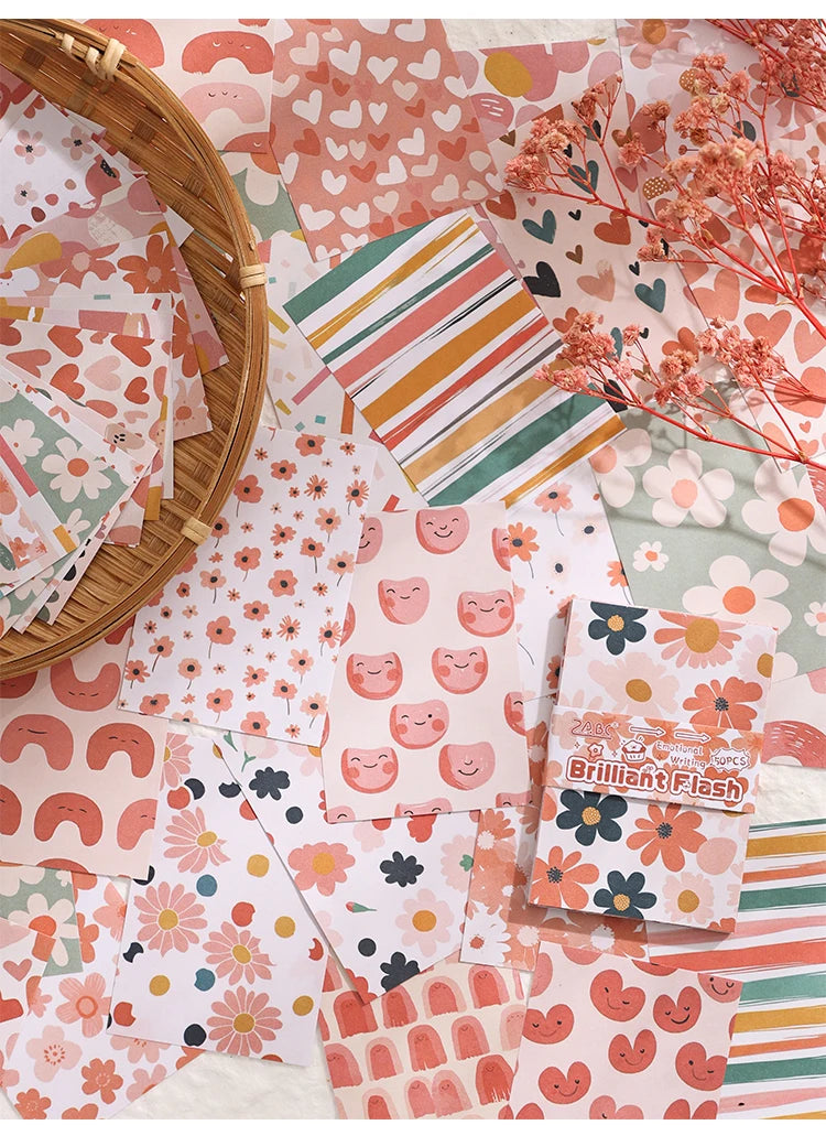 50pcs Vintage Multi-Style Decorative Paper