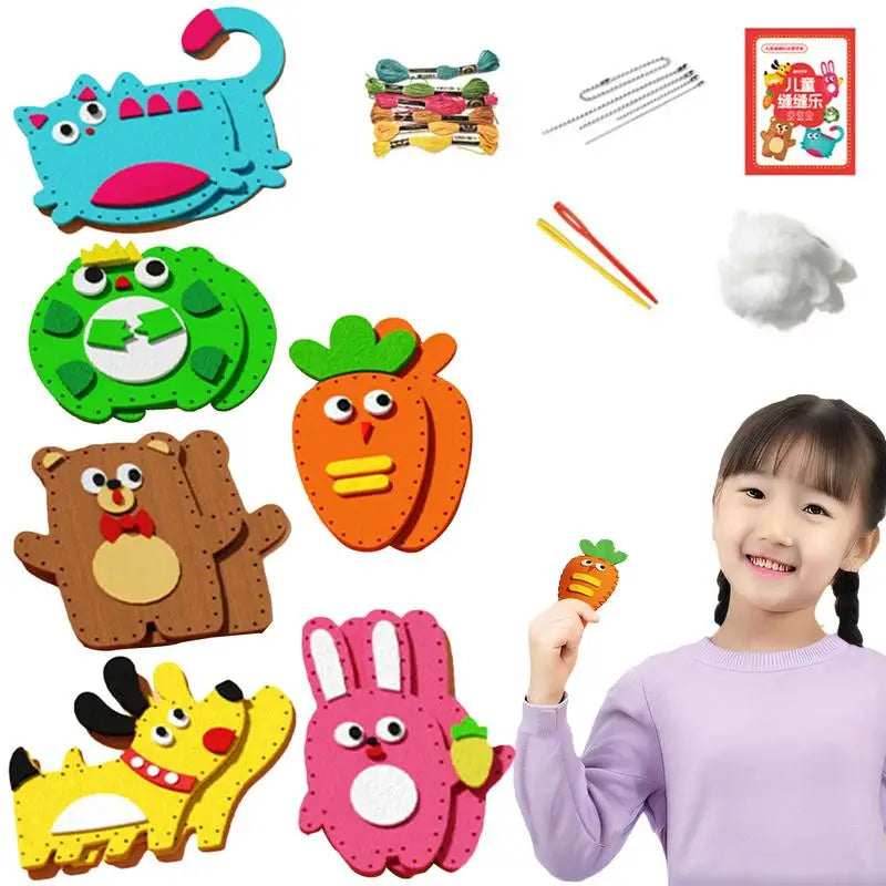 Kids DIY Felt Animal Sewing Craft Kit