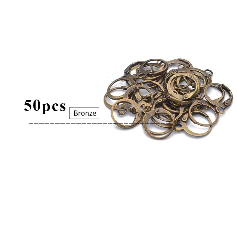 50pcs Hypoallergenic Brass Lever Back Earring Hooks
