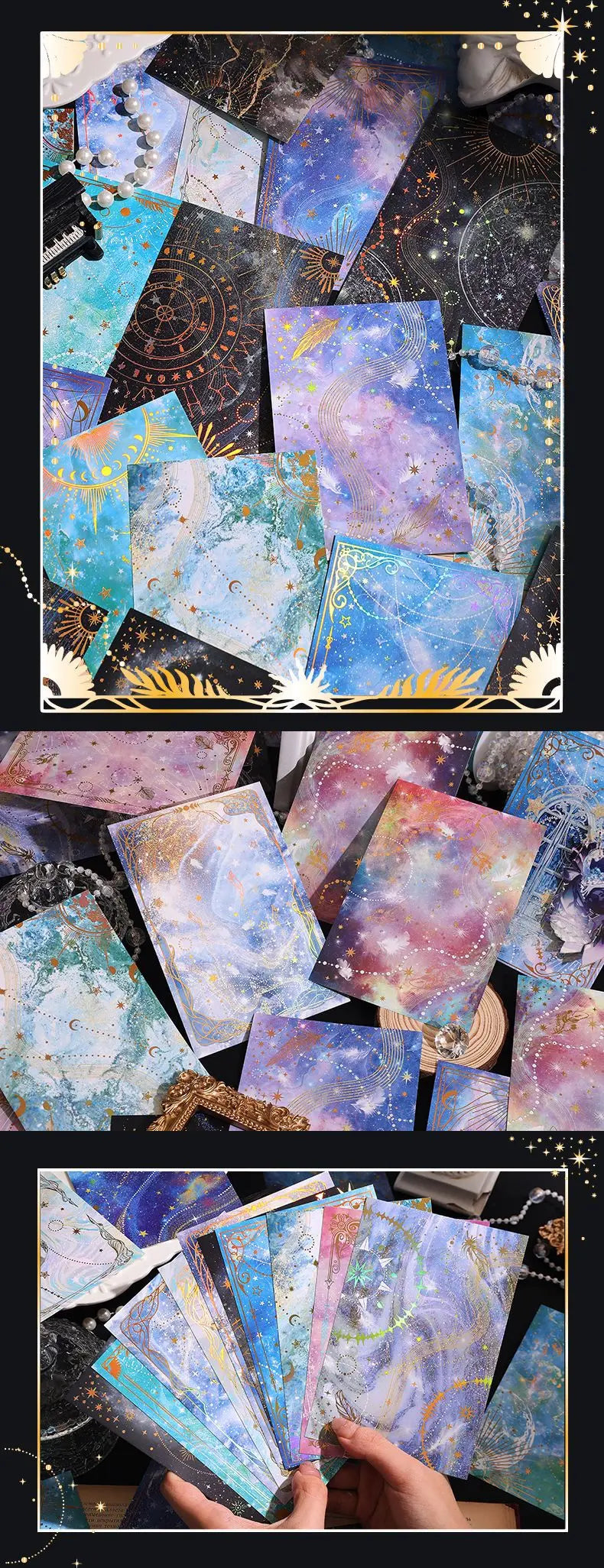 15pcs Dreamy Sky Theme Craft Paper Set