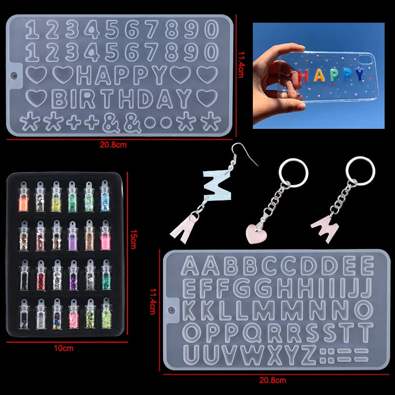 16 Styles Epoxy Resin Casting Molds Set