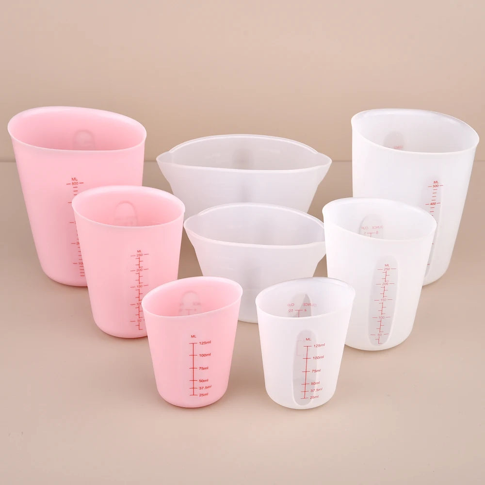 125/250/500ml Silicone Measuring Cups with Scale