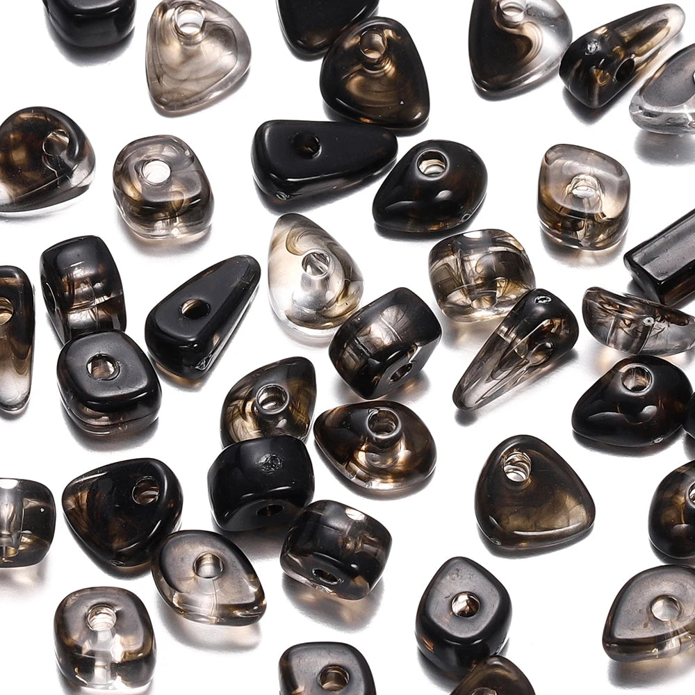 50/100pcs Irregular Imitation Stone Acrylic Spacer Beads