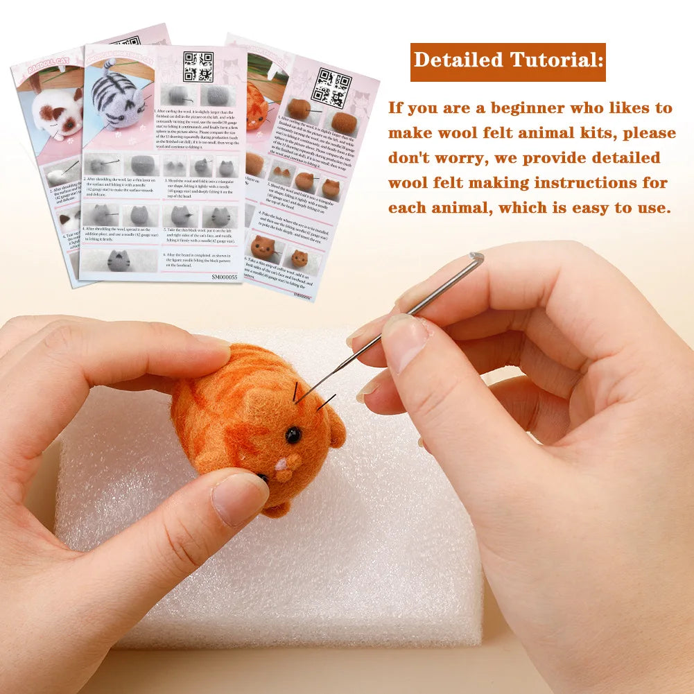 Dog & Cat Wool Needle Felting Kit