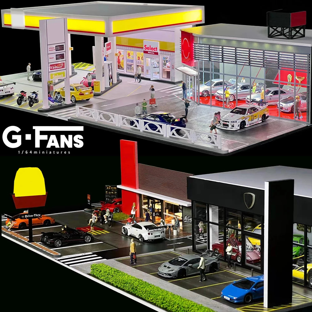 1:64 Scale Diorama Car Garage Model