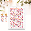 Watercolor Transfer Paper Stickers – Colorful Flowers & Plants Pattern for Polymer Clay, Jewelry & Pottery DIY