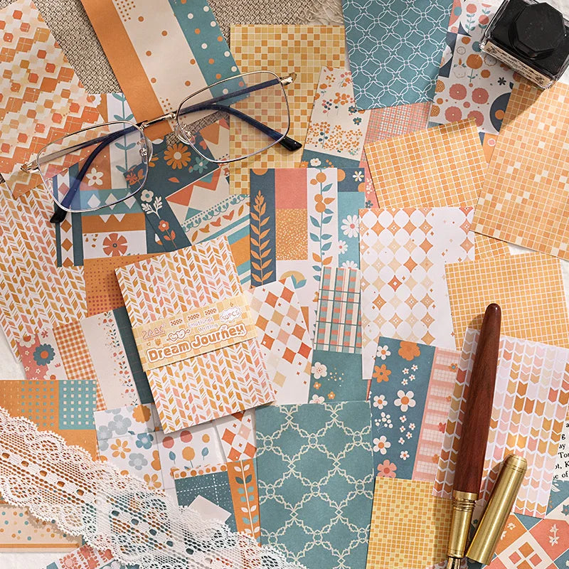 50pcs Vintage Multi-Style Decorative Paper