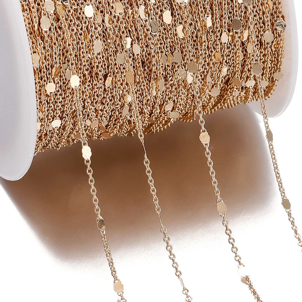 2 Meters No-Fade Sequins Chain Necklace