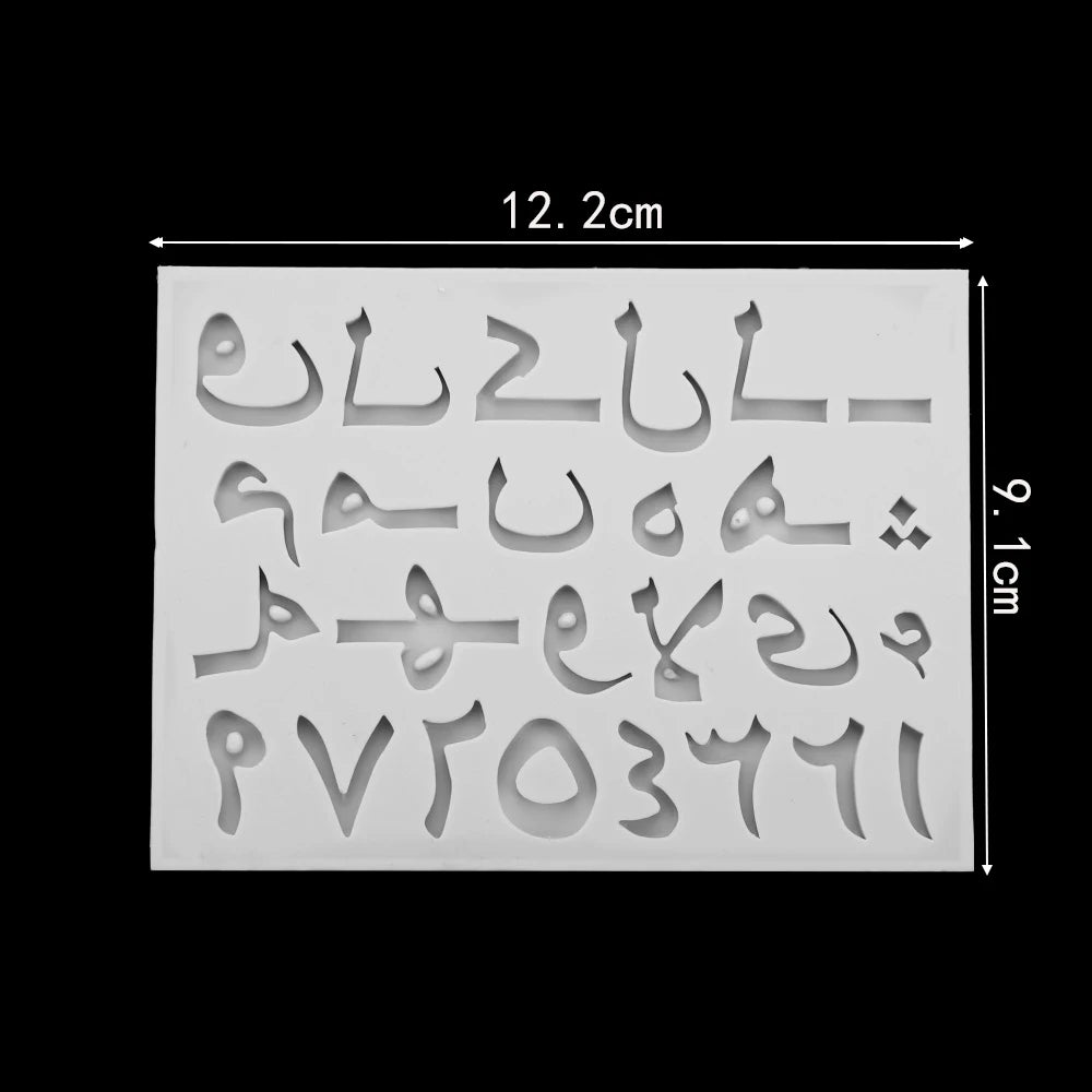 Alphabet & Number Silicone Resin Molds