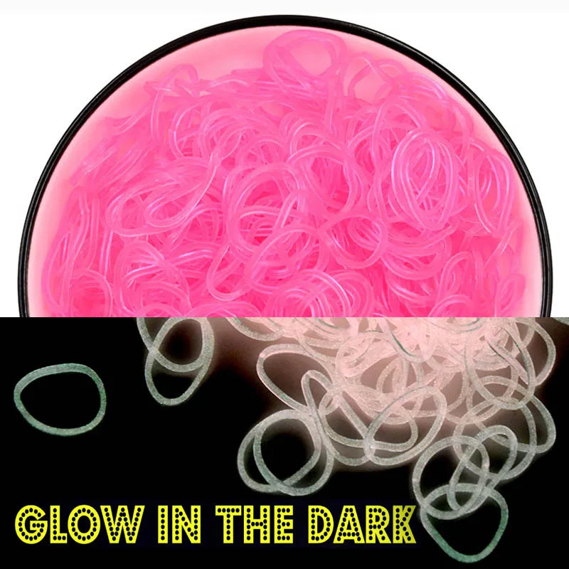 600pcs Glow in the Dark Loom Bands