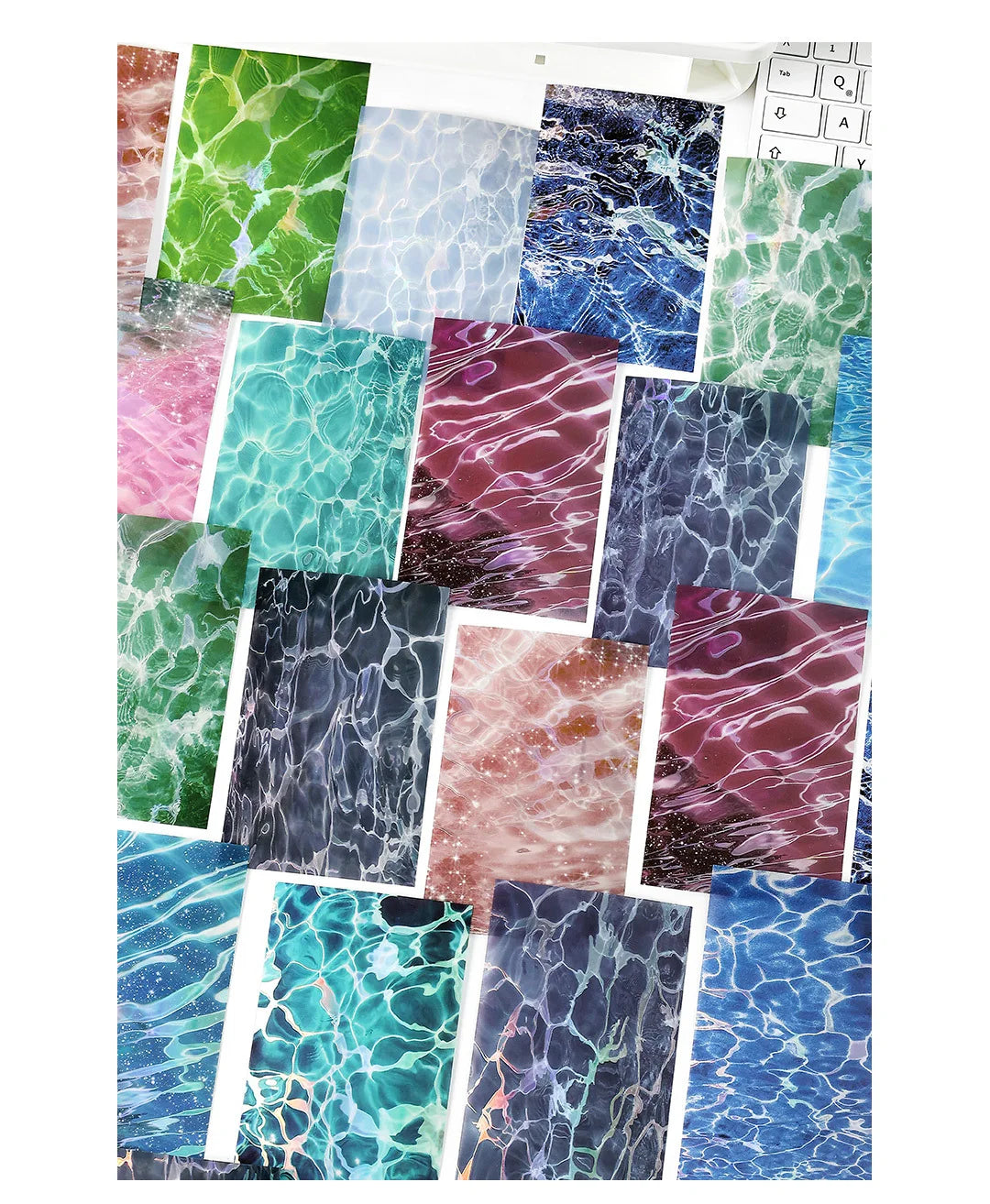 10pcs Wave Ripple Background Stickers