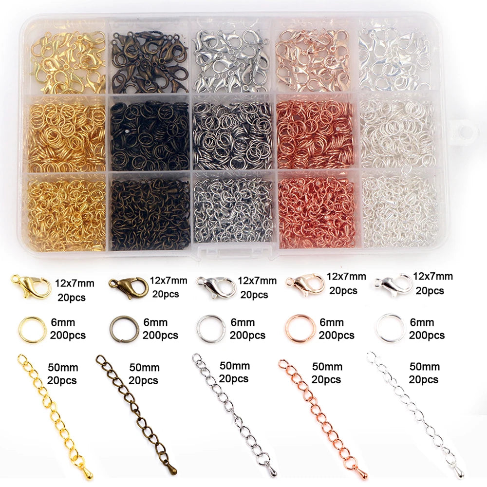 Jump Rings Set (3–10mm, 8 Colors) for Jewelry Making
