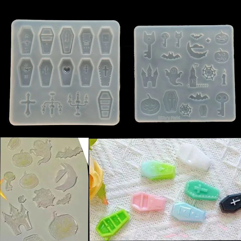 DIY Halloween Coffin-Shaped Silicone Resin Mold