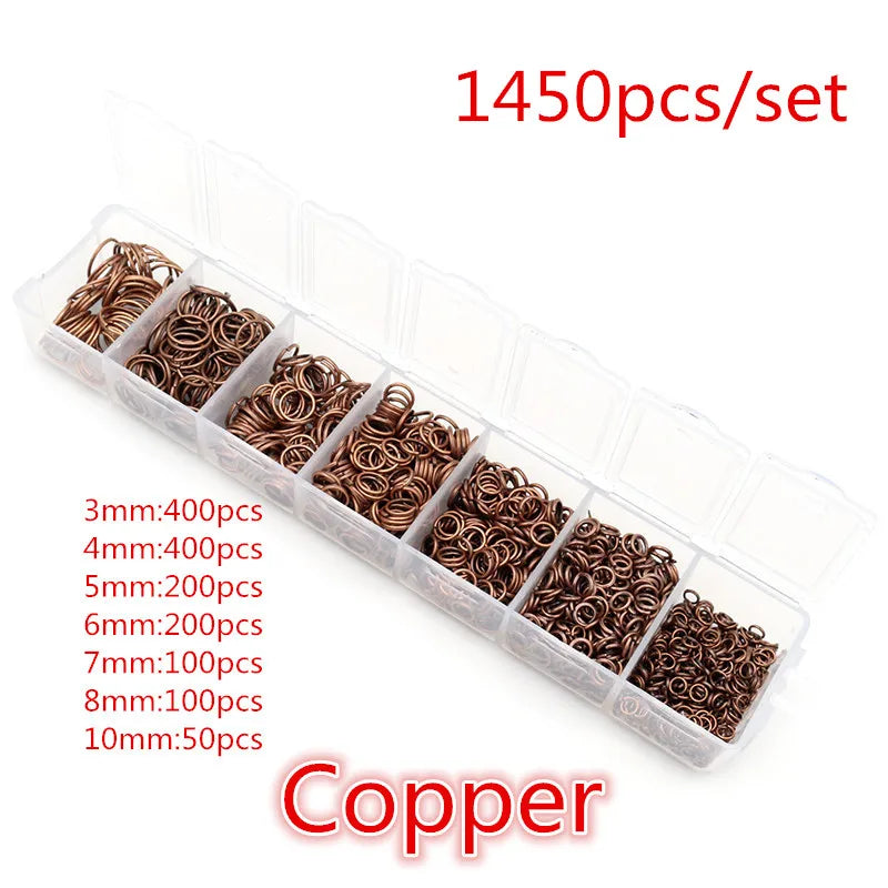 Jump Rings Set (3–10mm, 8 Colors) for Jewelry Making