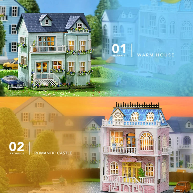 DIY Mini Wooden Dollhouse Kit