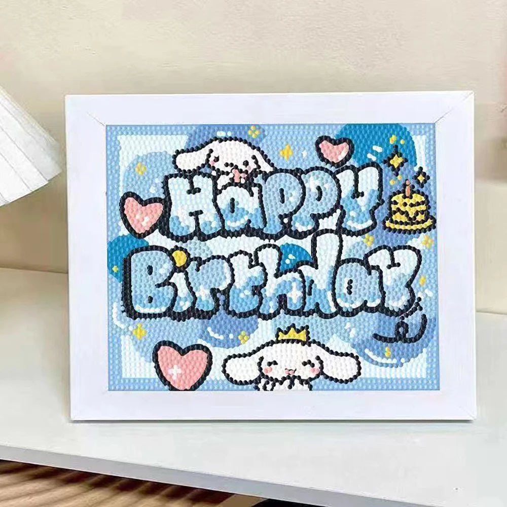 Sanrio Hello Kitty 5D Diamond Painting Kit with Frame