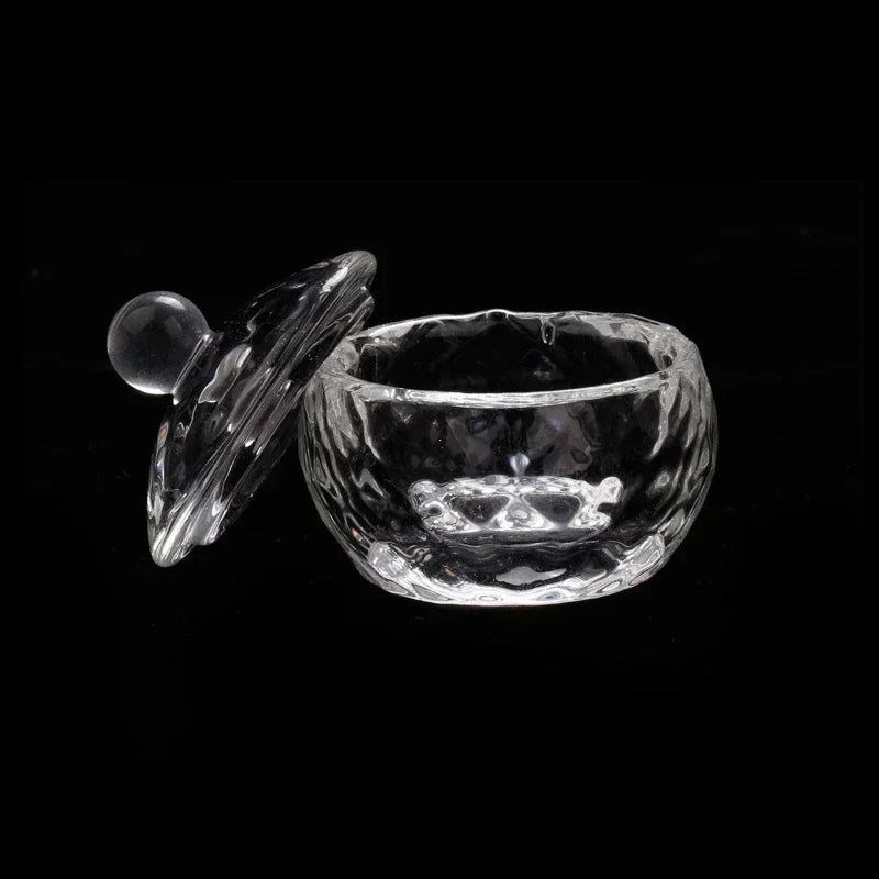 Crystal Glass Octagonal Dappen Dish with Lid