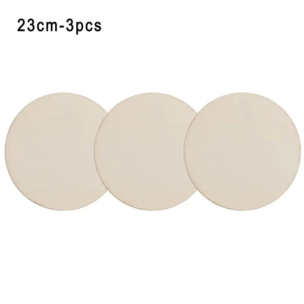 Round Wood Circles – 3/5/10pcs Blank Wooden Discs