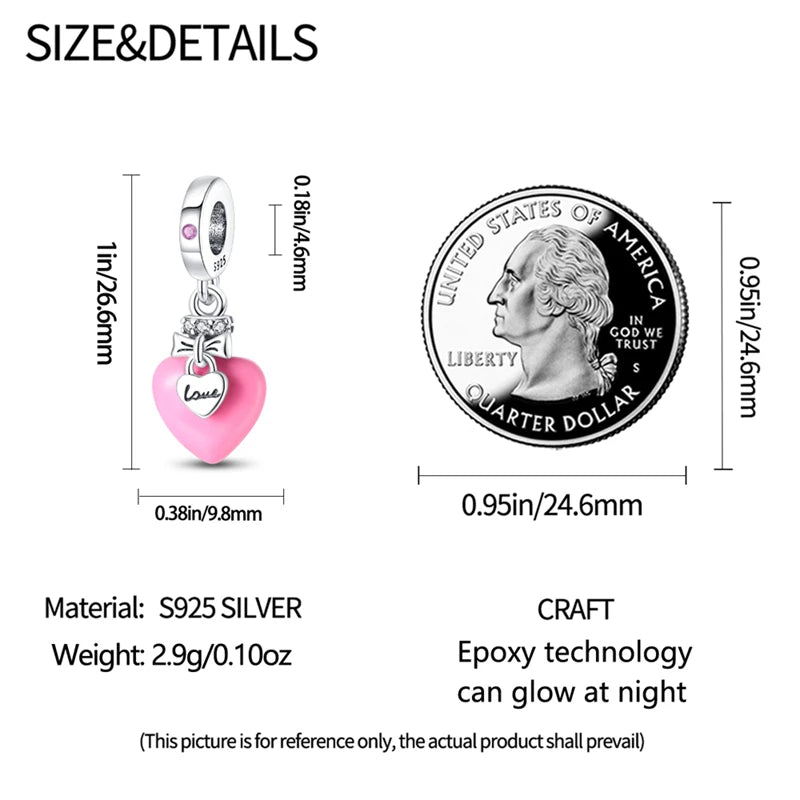 S925 Silver Luminous Firefly & Star Charms (3mm)