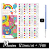 12 Sheets Portable Watercolor Painting Book – Kids Coloring & Drawing Book with Paint Brush