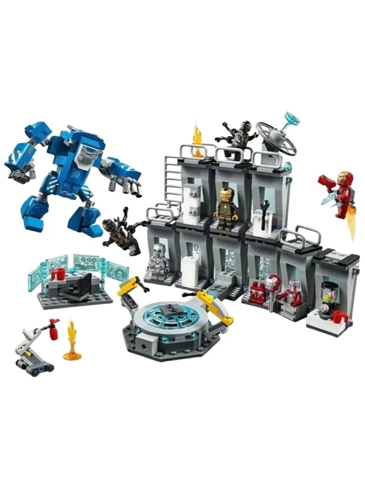 Marvel Avengers Iron Man Hall of Armour Building Blocks Set