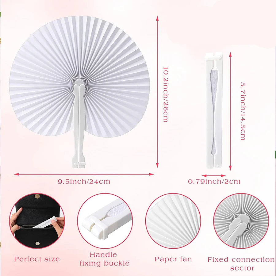 Heart-Shaped Paper Folding Fan Wall Decoration