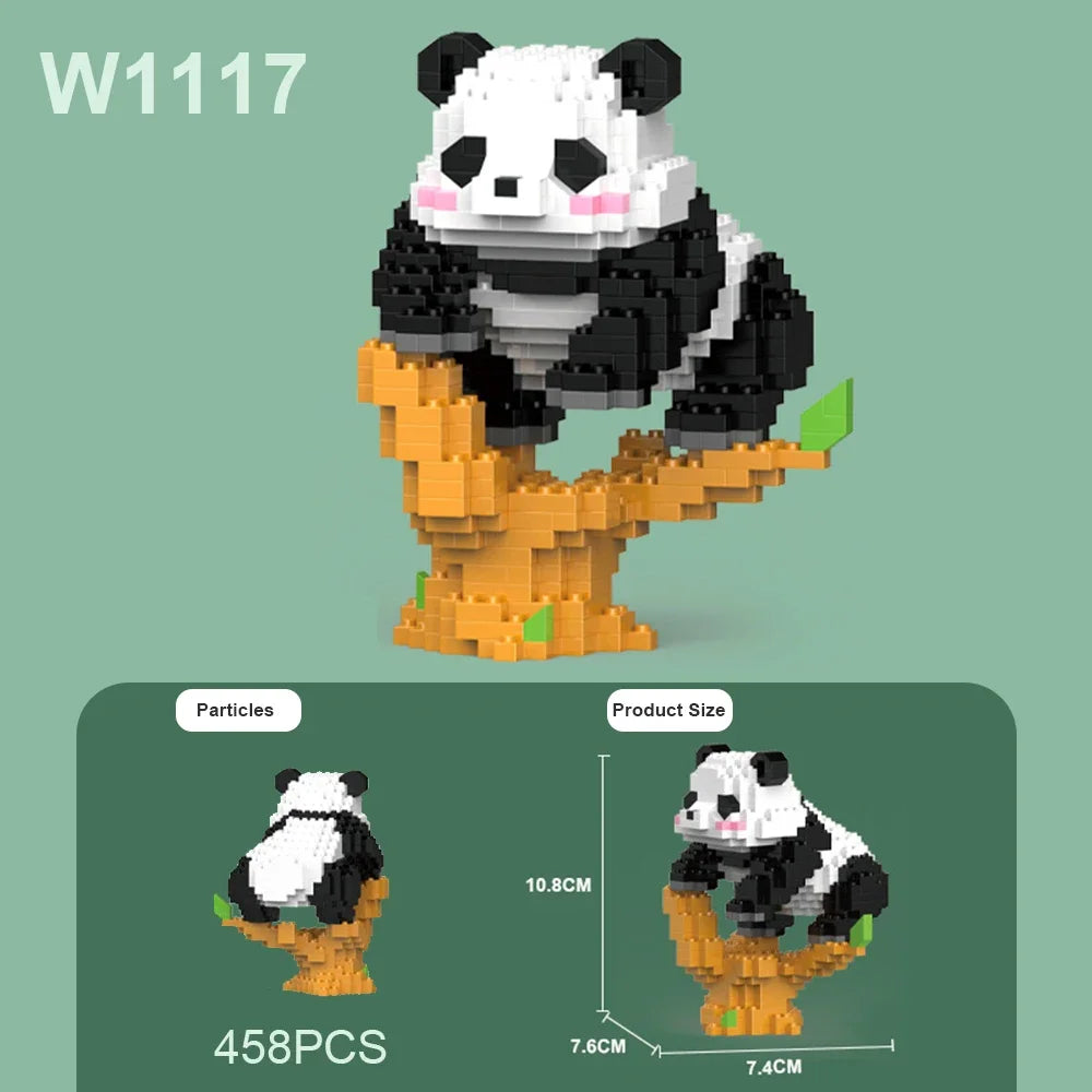 Cute Chinese Panda Building Blocks Set
